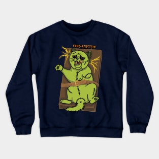 FANG-KENSTEIN, the Creepy Frankenstein Cat Monster Crewneck Sweatshirt